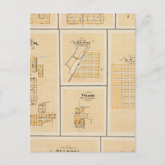 Lineville, Derby, Glidden, Ames, Conway Briefkaart (Voorkant)