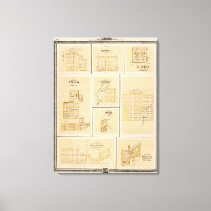 Lineville, Derby, Glidden, Ames, Conway Canvas Afdruk