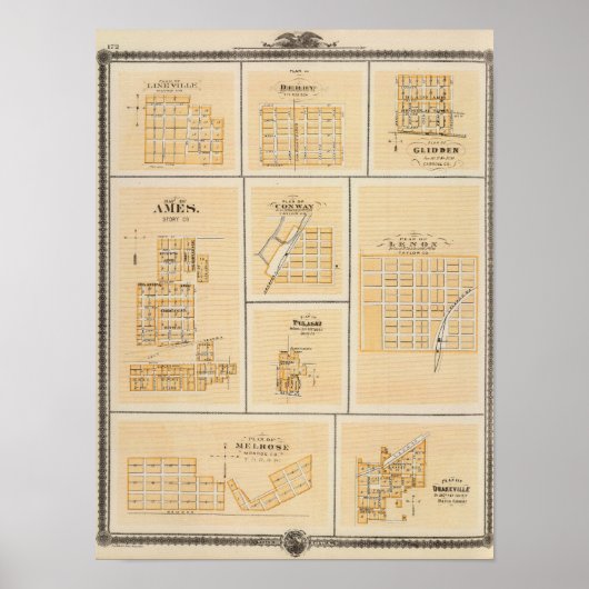 Lineville, Derby, Glidden, Ames, Conway Poster (Voorkant)