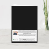 Linework Bloem Gevouwen Dank u Kaart (Achterkant)