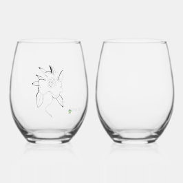 Linework Bloem Stemless wijnglazen Wijnglas Zonder Voet