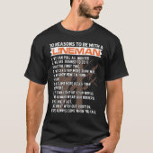 Lineworker 10 redenen om bij een Lineman Electri t T-shirt (Voorkant)
