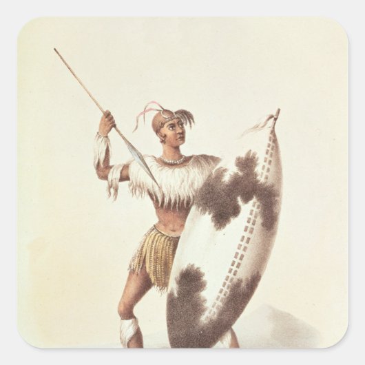 Lingap, een Matabili Warrior Vierkante Sticker (Voorkant)