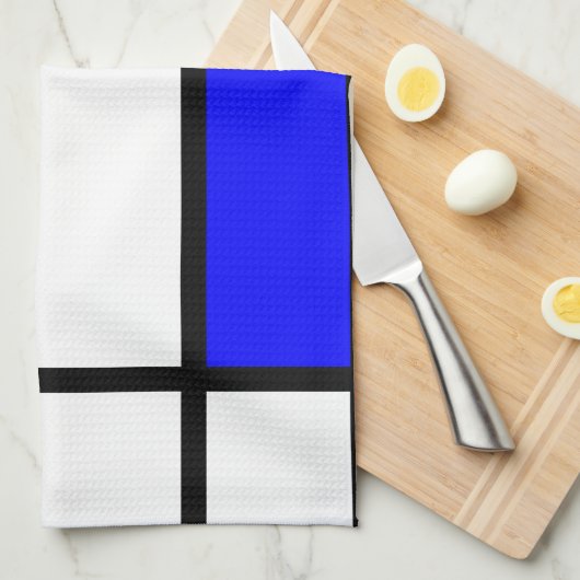 Linge huis in Mondrian-stijl Theedoek (Quarter Fold)