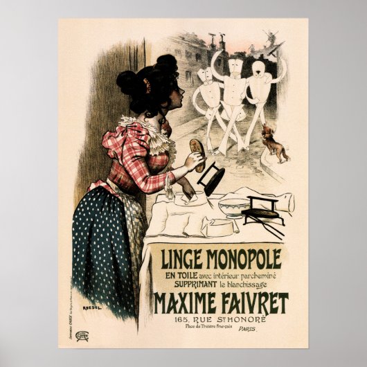 LINGE MONOPOLE Laundromat Clothes Auguste Roedel Poster (Voorkant)