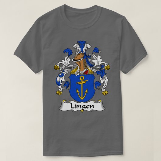 Lingen Coat of Arms Family Crest T-shirt (Design voorkant)