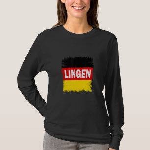 Lingen Duitsland Met Duitse Vlag T-shirt
