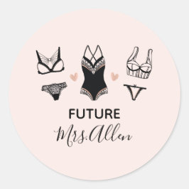 Lingerie Bachelorette Feeststickers Ronde Sticker