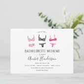 Lingerie Bachelorette Reisplan Kaart (Staand voorkant)