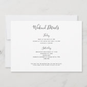 Lingerie Bachelorette Reisplan Kaart (Achterkant)