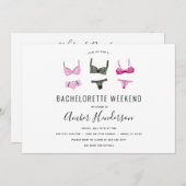 Lingerie Bachelorette Reisplan Kaart (Voorkant / Achterkant)