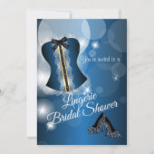 Lingerie Blue Vrijgezellenfeest Party Kaart (Voorkant)