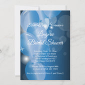 Lingerie Blue Vrijgezellenfeest Party Kaart (Achterkant)