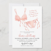 Lingerie Blush bruids douche uitnodiging (Voorkant)