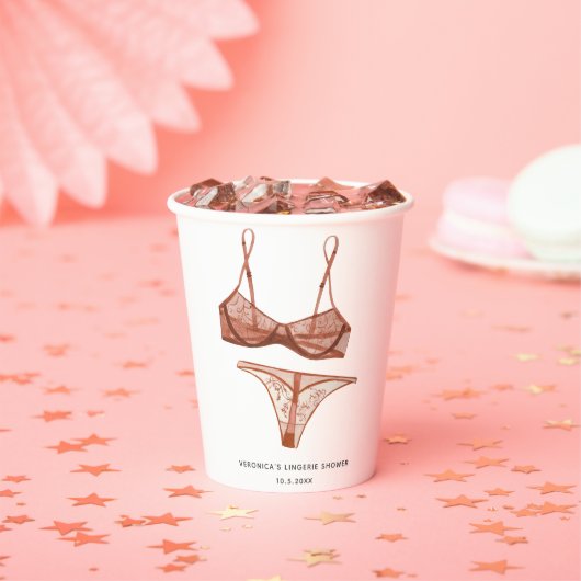 Lingerie Blush Bruids- Papieren Bekers (Insitu)
