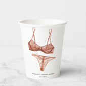 Lingerie Blush Bruids- Papieren Bekers (Voorkant)