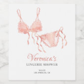 Lingerie Blush Bruids- Wijn Etiket (Enkel label)