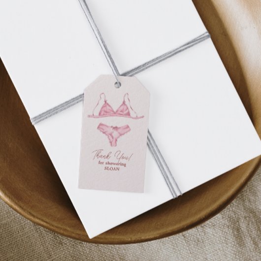 Lingerie Blush Bruiloftsfeest Cadeaulabel