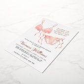Lingerie Blush Vrijgezellenfeest Folie Uitnodiging (Gedraaid)