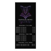 Lingerie Boutique - Informatie of Prijzen Logo Reclamekaart (Voorkant)