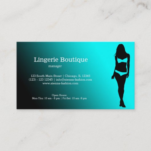 Lingerie Boutique Visitekaartje (Voorkant)