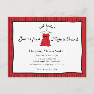 Lingerie Bridal Shower Kaart