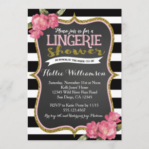 Lingerie Bridal Shower Kaart