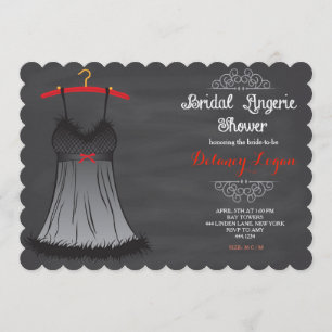 Lingerie Bridal Shower-uitnodigingen Kaart