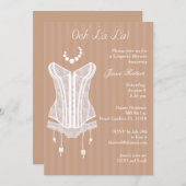  Lingerie Bridal Shower-uitnodigingen Kaart (Voorkant / Achterkant)
