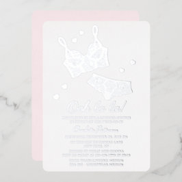 Lingerie Bruidsfeest Borstrok Vrijgezellenfeest On Folie Uitnodiging