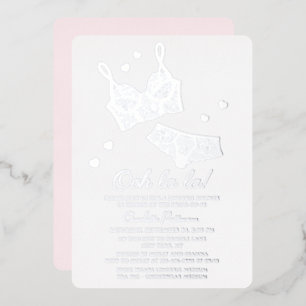 Lingerie Bruidsfeest Borstrok Vrijgezellenfeest On Folie Uitnodiging