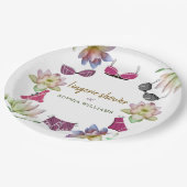 Lingerie Bruidsjurk Bloemendecoratie Papieren Bordje (Gekanteld)