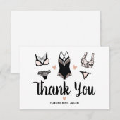 Lingerie Bruidsmeisjes Uitnodiging Bedankt (Voorkant / Achterkant)