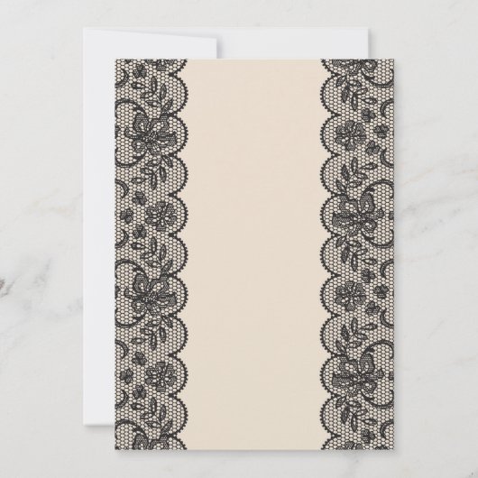 Lingerie Bruiloft Goud Crème Kant BH Parels Kaart (Achterkant)