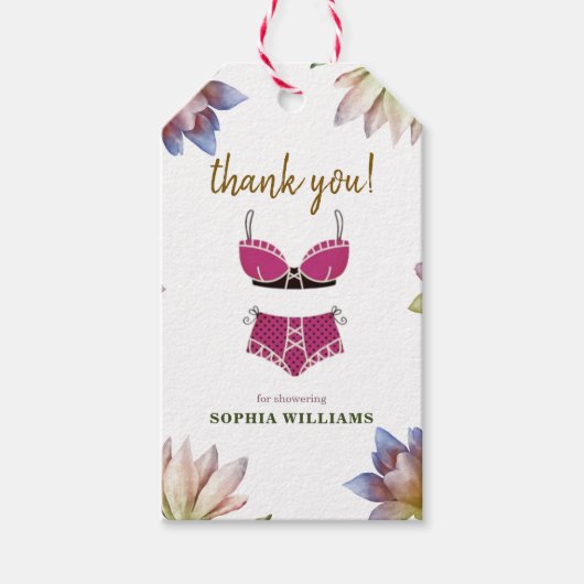 Lingerie Bruiloftsfeest Cadeaulabel (Voorkant)