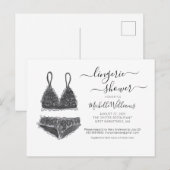 Lingerie Bruiloftsfeest Uitnodiging (Voorkant / Achterkant)