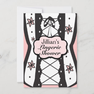 Lingerie Bruiloftsfeest Vintage Corset Uitnodiging