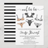Lingerie Bruiloftsfeest, Zwart, Taupe, Blauw, Brui Kaart (Voorkant / Achterkant)