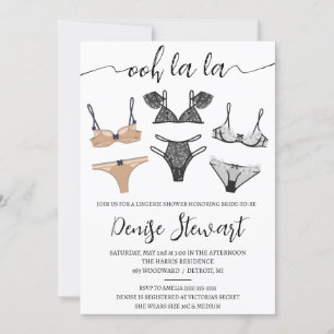 Lingerie Bruiloftsfeest, Zwart, Taupe, Blauw, Brui Kaart