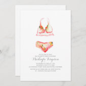 Lingerie Douche Bachelorette / Lingerie Party Kaart (Voorkant / Achterkant)