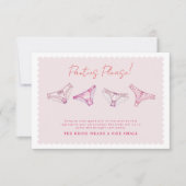 Lingerie Douche Bachelorette Panty Game Kaart (Voorkant)