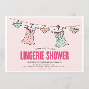 Lingerie Douche Bachelorette Party Trouwdouche Kaart