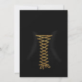 Lingerie douche bachelorette uitnodiging zilver (Achterkant)