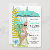 Lingerie Douche Blonde Bruid Kaart (Voorkant)