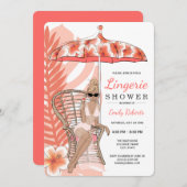 Lingerie Douche Blonde Bruid Kaart (Voorkant / Achterkant)