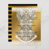 Lingerie Douche Bruids Bachelorette Party Goud Kaart (Voorkant / Achterkant)
