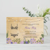 Lingerie Douche Bruids Bachelorette Party Uitnodig Kaart (Staand voorkant)