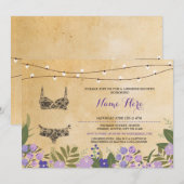 Lingerie Douche Bruids Bachelorette Party Uitnodig Kaart (Voorkant / Achterkant)