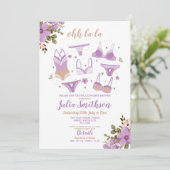 Lingerie Douche Bruids Party Floral Vrouwelijk Lil Kaart (Staand voorkant)