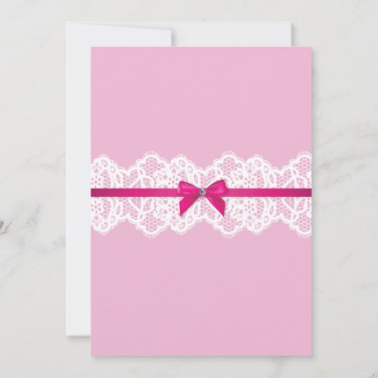 Lingerie Douche Bruids Party Goud Roze Corset Kaart (Achterkant)